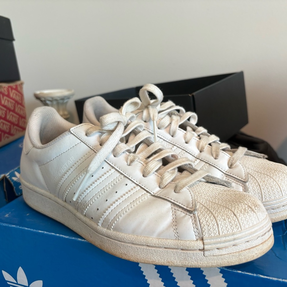 adidas Superstar Classic White Leather Men's Sneakers